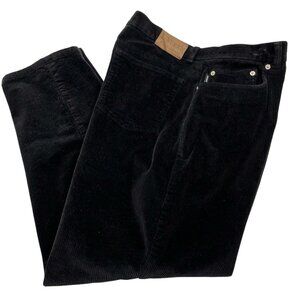 Lauren Ralph Lauren Black Corduroy Straight Leg Pants